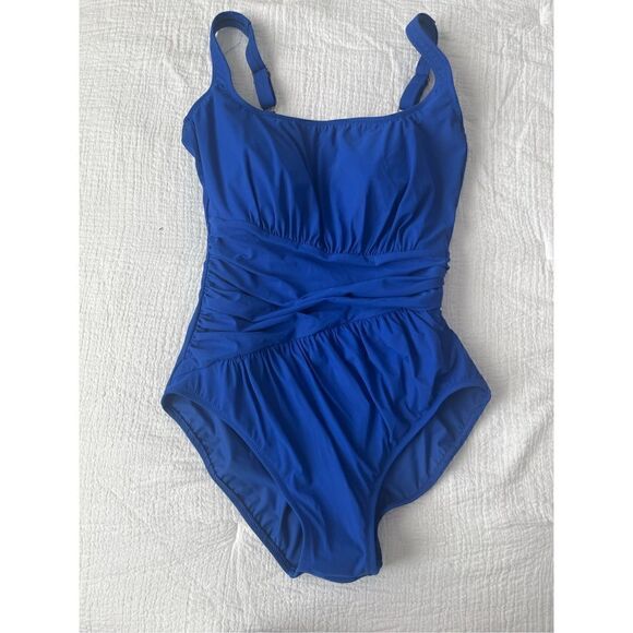 GOTTEX VISTA FULL COVERAGE SQUARE NECK HIGH BACK ONE PIECE TUMMY CONTROL  SWIMSU - Picture 3 of 9